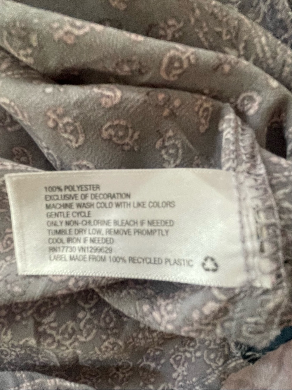 KNOX ROSE Boho Style Women's Gray Floral Short-Sleeve Blouse - Picture 6 of 6
